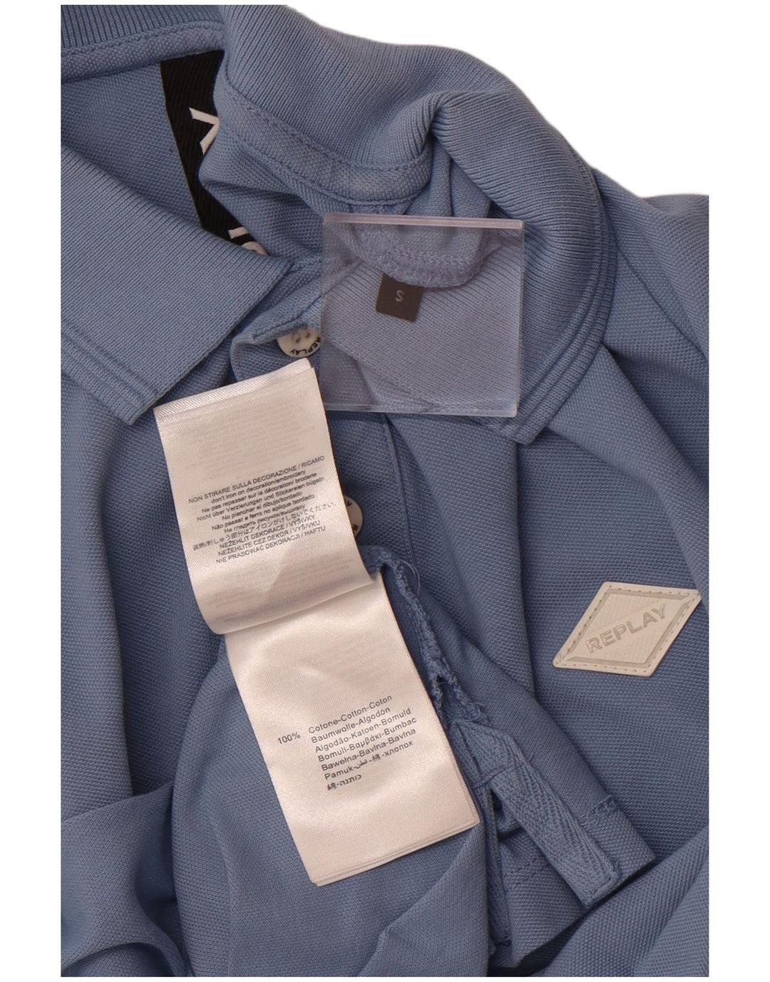 REPLAY Herre Polo Shirt Lille Blå Bomuld