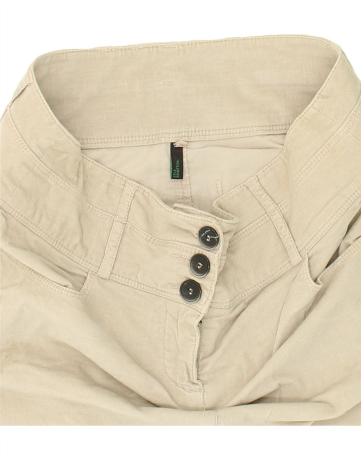 BENETTON Womens Mini Skirt W32 Large  Beige Vintage Benetton and Second-Hand Benetton from Messina Hembry 