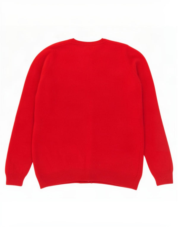 Marks & Spencer Womens Autograph Cardigan Sweater UK 14 Large Red Cashmere
