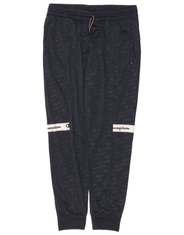 Champion Herre grafisk træningsdragt Bukser Joggers Large Navy Blue Polyester