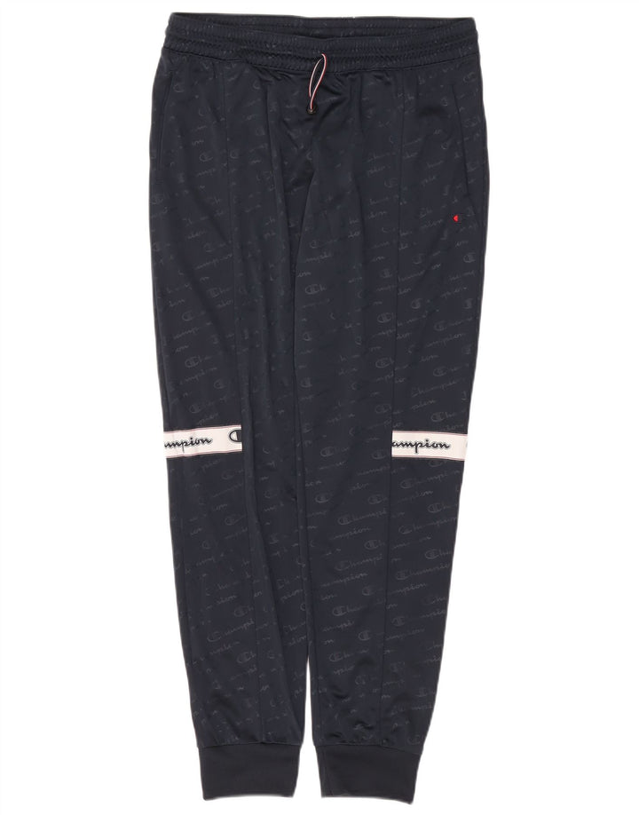 Champion Herre grafisk træningsdragt Bukser Joggers Large Navy Blue Polyester