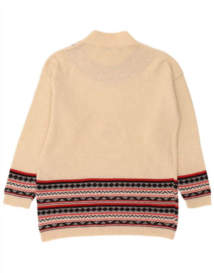 Erika Dame Oversized Turtle Neck Jumper Sweater UK 16 Large Off White