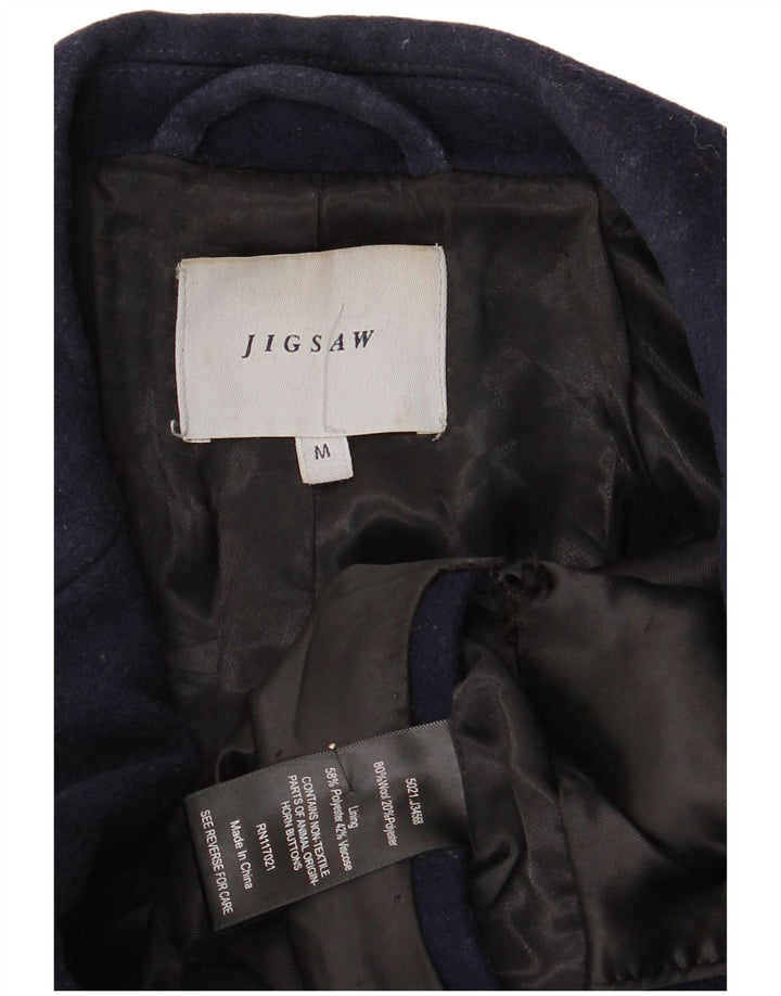 Jigsaw Herre Overfrakke UK 38 Medium Navy Blue Uld
