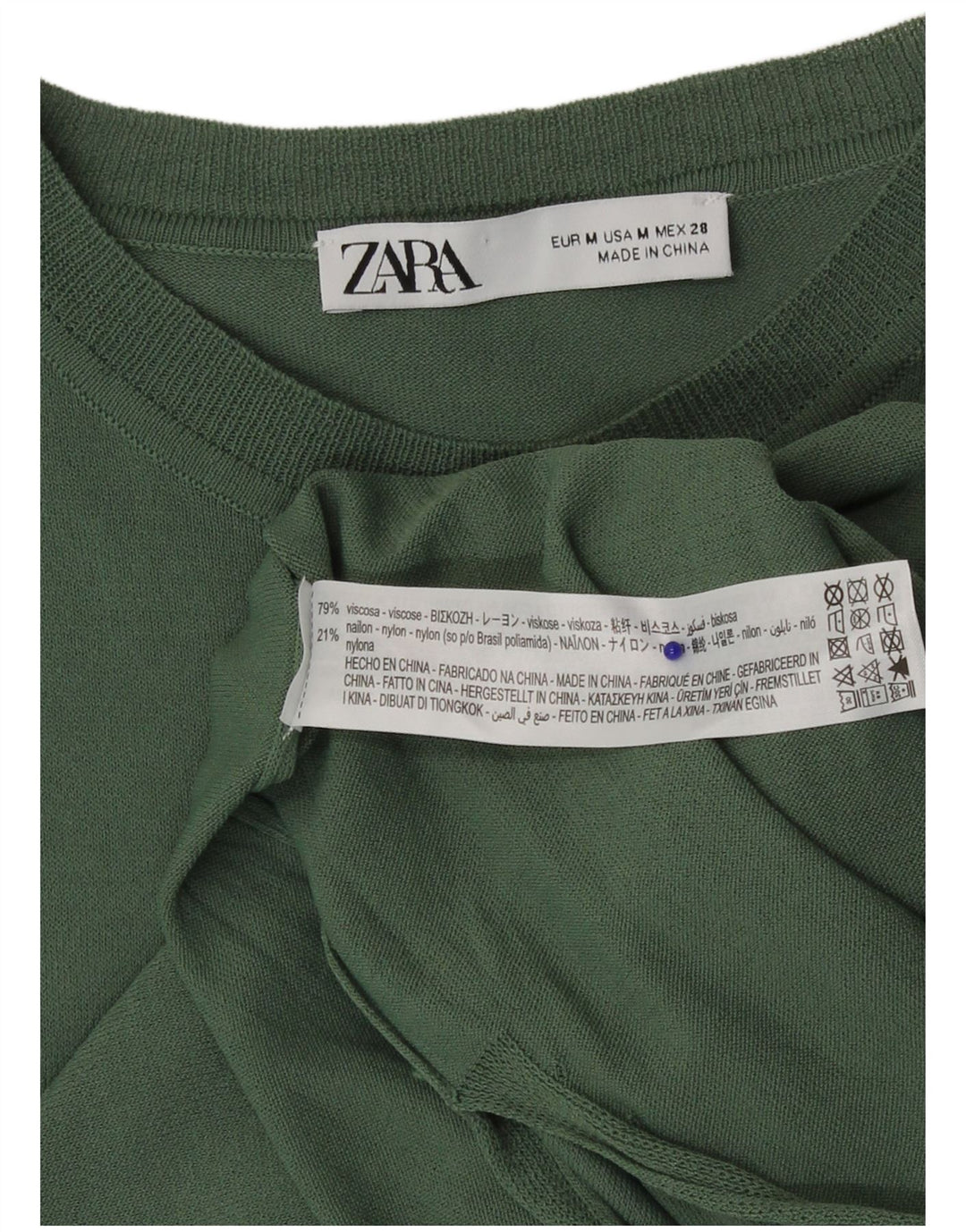 Zara Dame Maxi Dress UK 12 Medium Green Viscose