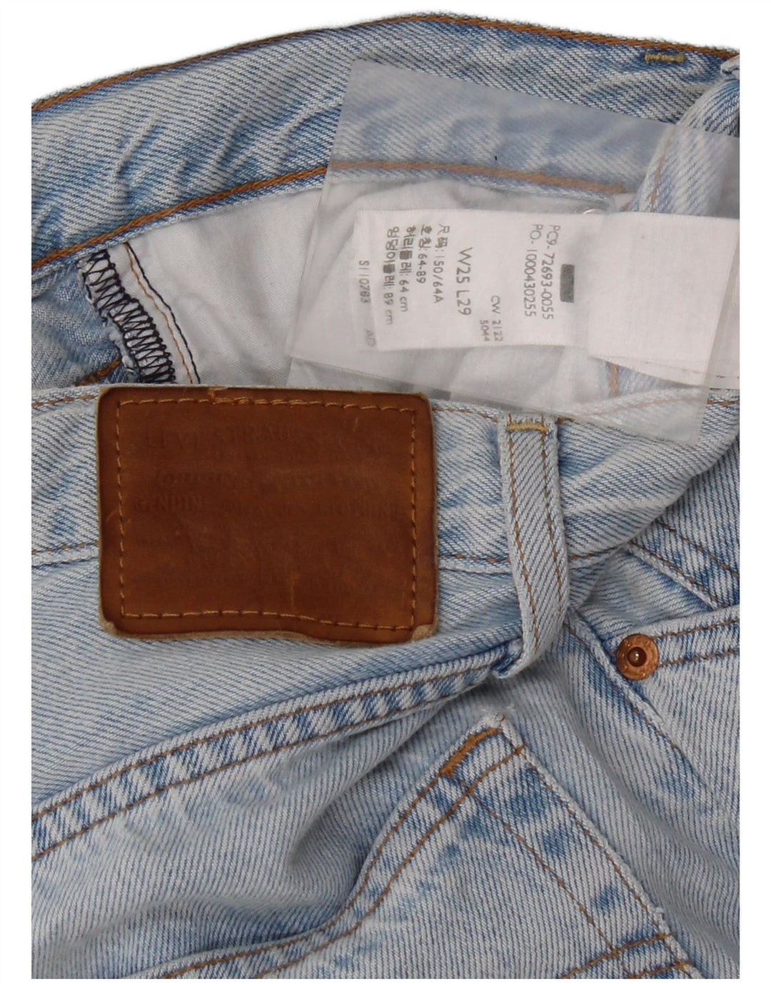 Levi's Dame Ribcage Straight Jeans W25 L29 Blå Bomuld