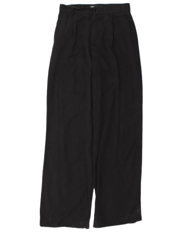 Marks & Spencer Womens Pegged Chino-bukser Small W26 L34 Black Lyocell
