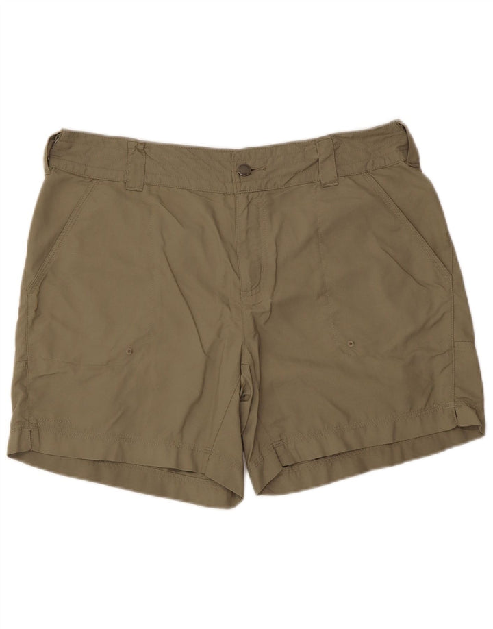 COLUMBIA Titanium Chino Shorts til kvinder US 12 Large W36 Khaki Nylon