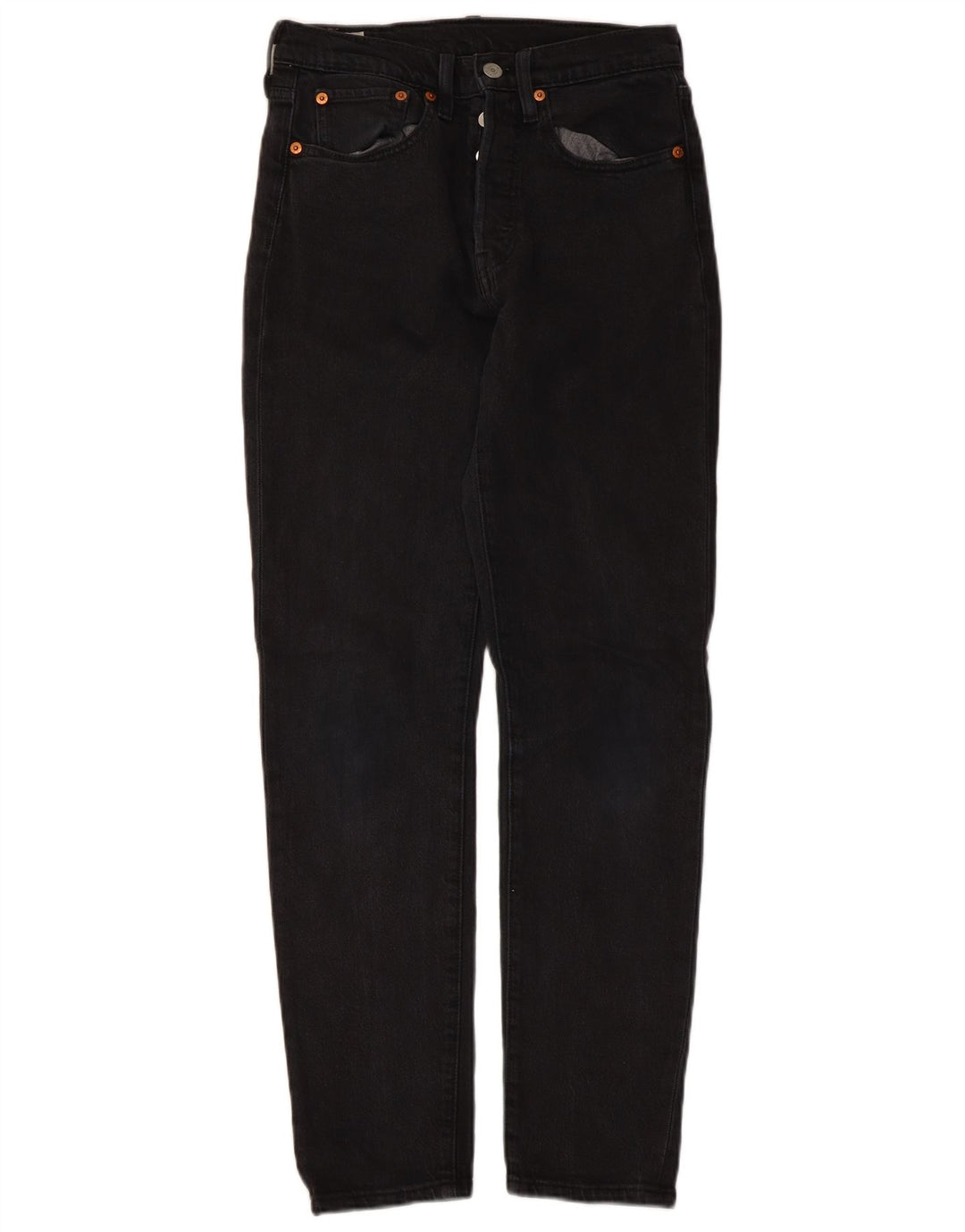 Levi's Herre 501 lige jeans W26 L30 sort bomuld