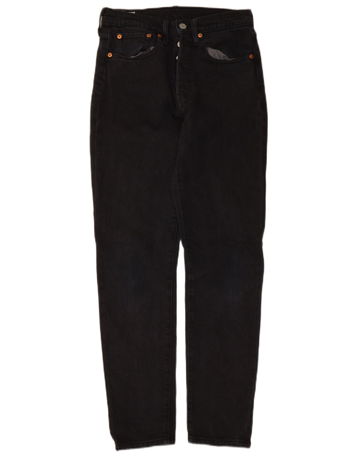 Levi's Herre 501 lige jeans W26 L30 sort bomuld