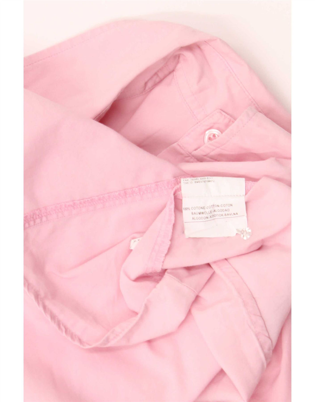 Benetton Dameskjorte UK 14 Medium Pink Bomuld