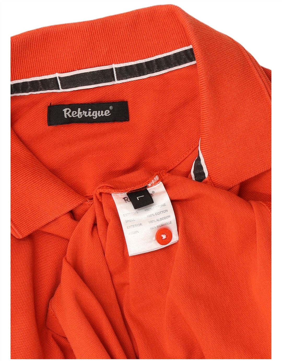 Refrigue Herre Polo Shirt Stor Orange Bomuld