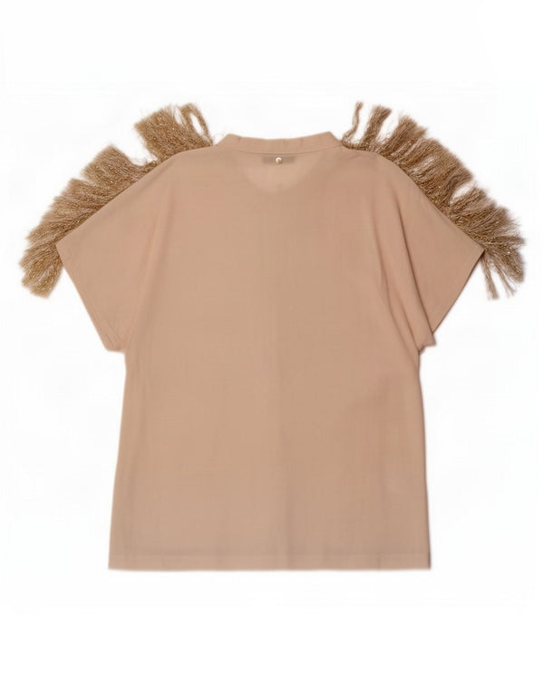 Giorgia & Johns Kortærmet skjortebluse til kvinder UK 14 Medium Beige