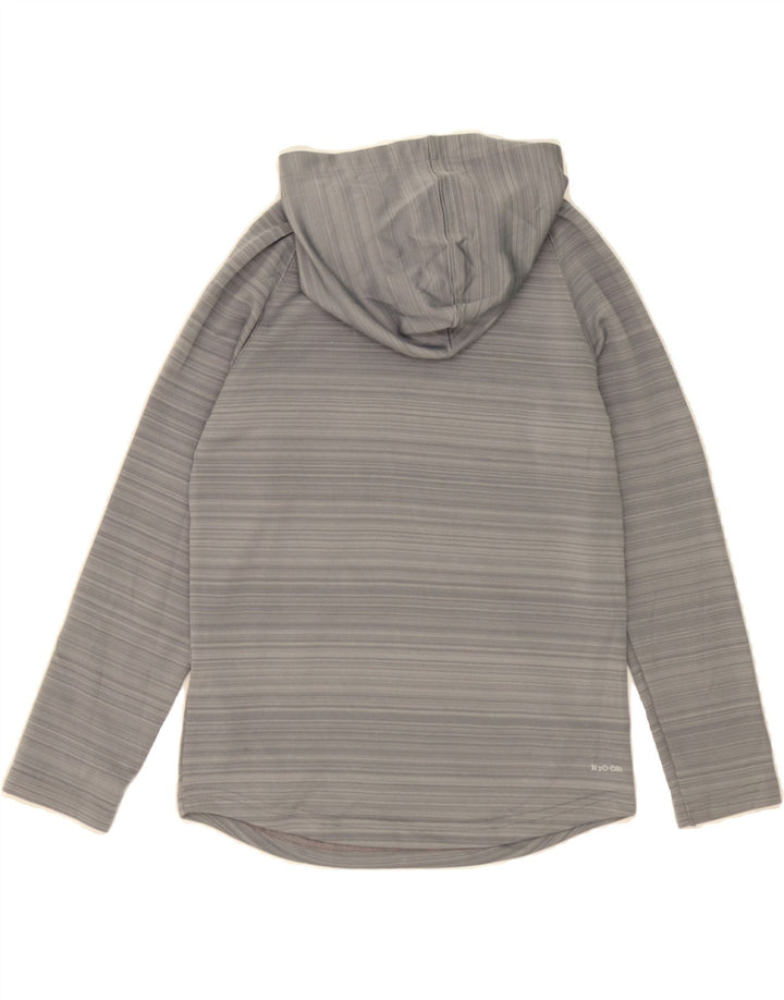 HURLEY Boys Graphic Hoodie Jumper 11-12 Years Medium  Grey Striped Vintage Hurley and Second-Hand Hurley from Messina Hembry 