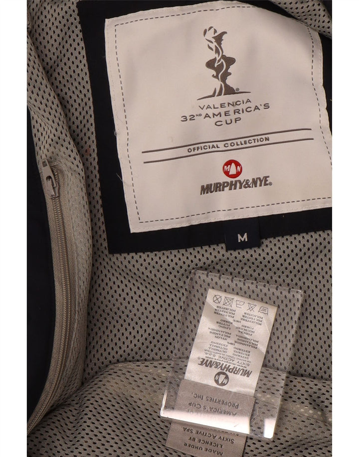 MURPHY & NYE Herre Loose Fit regnjakke UK 38 Medium Navy Blue Nylon