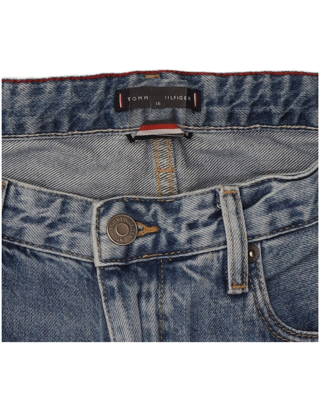 Tommy Hilfiger Boys Denim Shorts 15-16 år W28 Blå