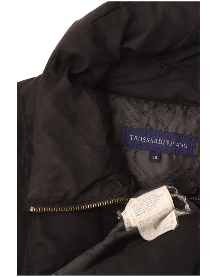 Trussardi Polstret Damejakke IT 48 XL Sort Polyamid