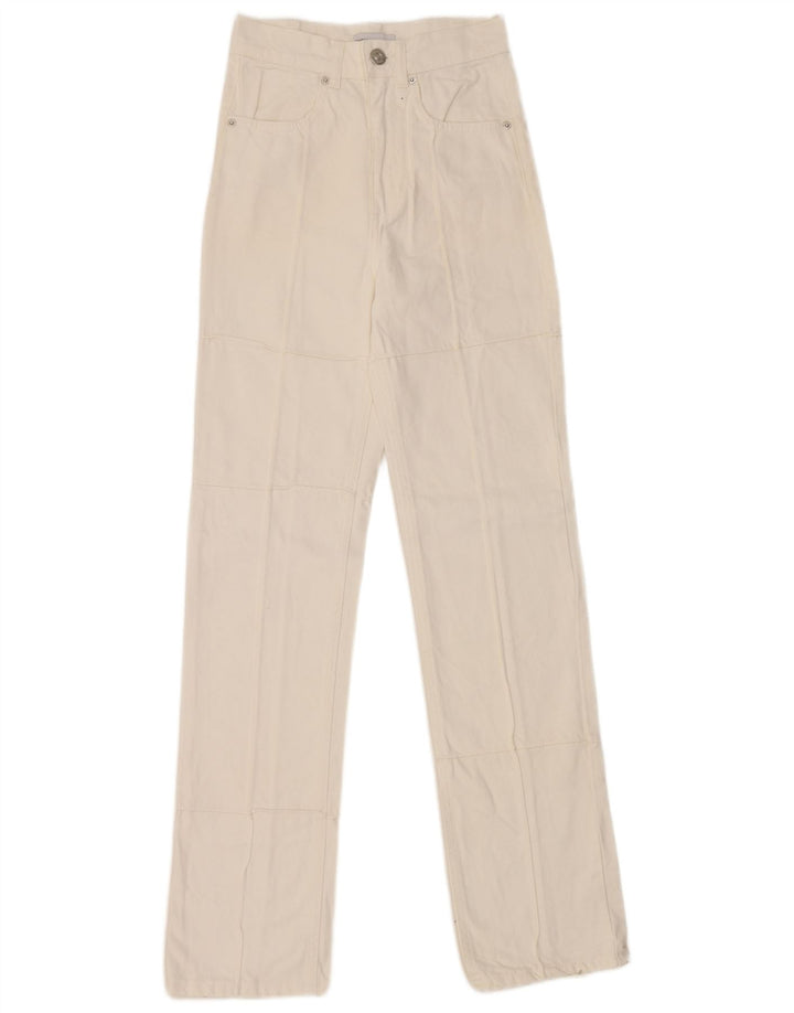 Zara Dame Straight Jeans EU 32 2XS W22 L31 Hvid