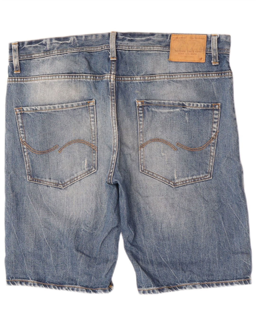 Jack & Jones Herre Distressed Regular Fit denimshorts W38 XL Blå