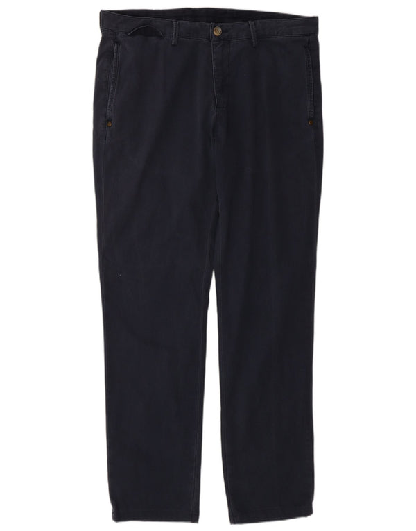 MASSIMO DUTTI Herre Chinobukser EU 42 Large W32 L31 Navy Blue Classic