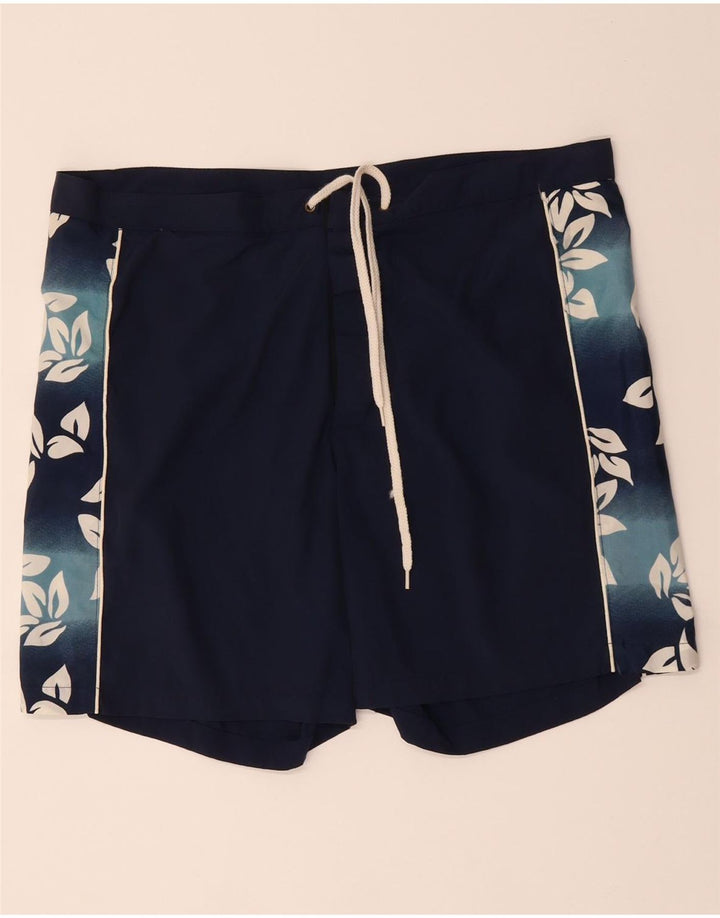 ARENA Mens Swimming Shorts XL  Navy Blue Floral Polyester