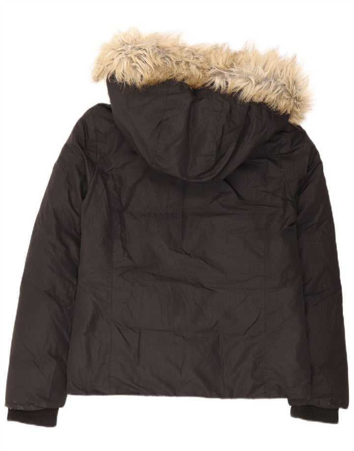 Tommy Hilfiger Dame Hætte Polstret Jakke UK 16 Stor Sort Polyester