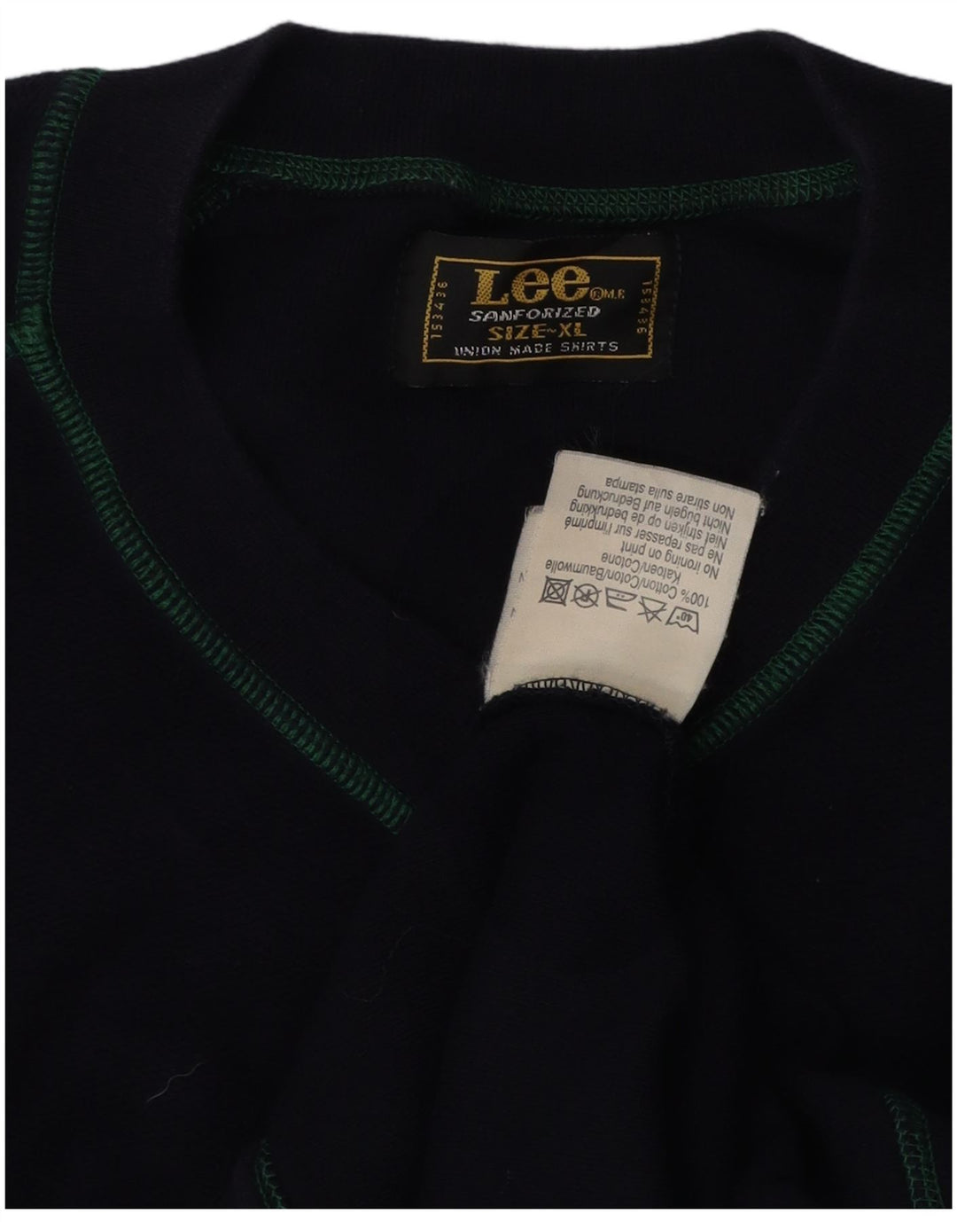 LEE Sweatshirt til mænd XL marineblå bomuld