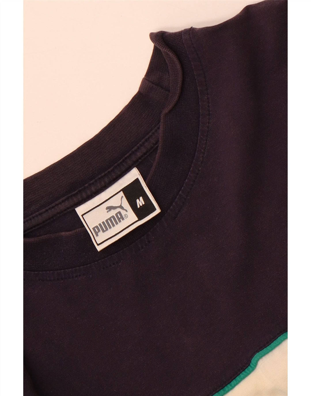 Puma Herre T-Shirt Top Medium White Colourblock