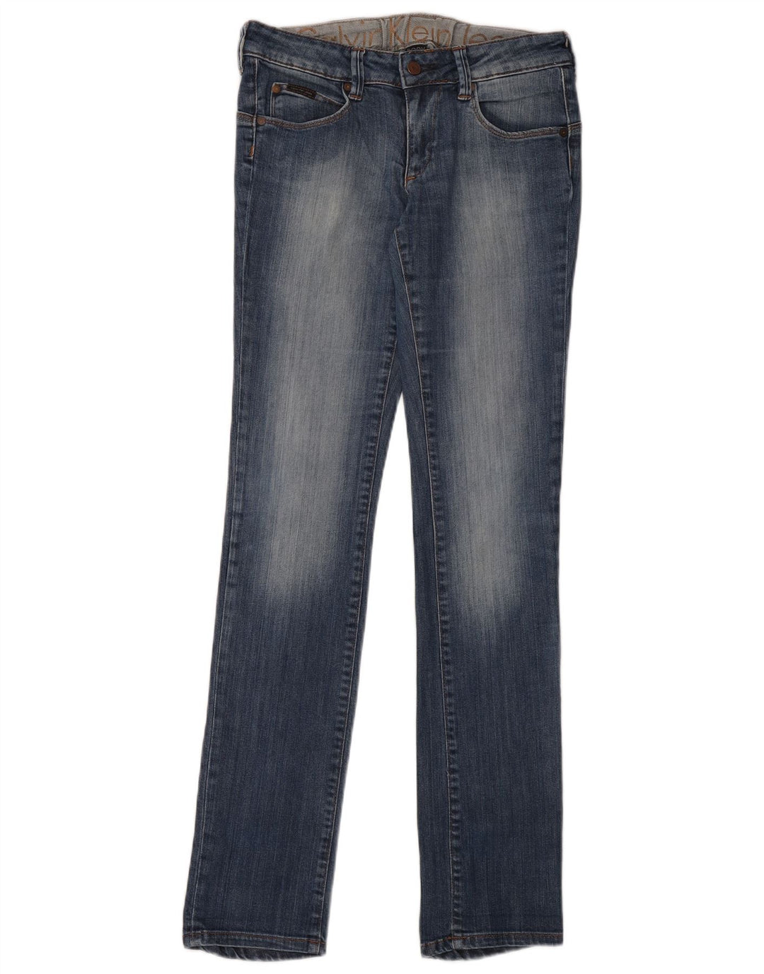 Calvin Klein Dame Slim Jeans W27 L34 Blå Bomuld