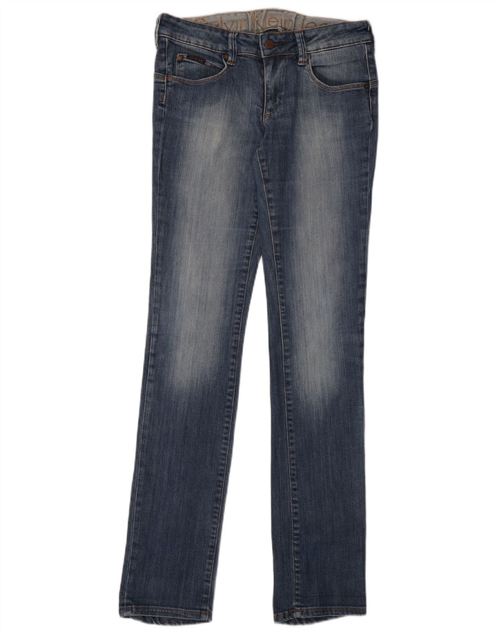 Calvin Klein Dame Slim Jeans W27 L34 Blå Bomuld