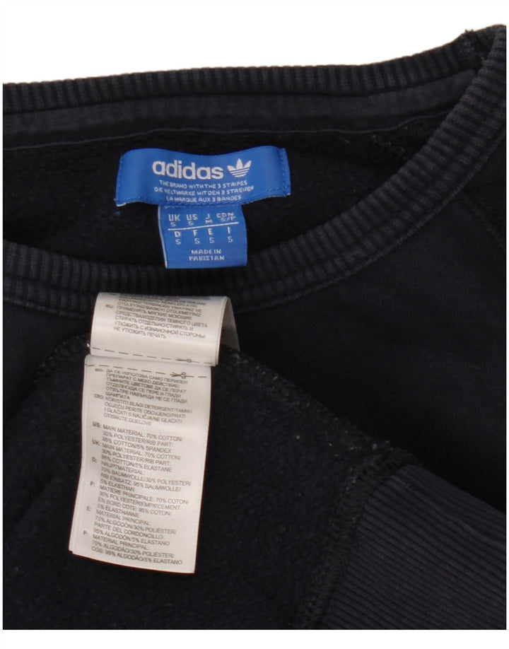 Adidas grafisk sweatshirt til mænd, lille marineblå bomuld