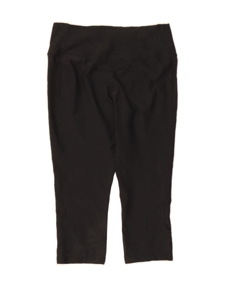 NIKE Womens Capri Leggings UK 14 Medium Black Polyester Vintage Nike and Second-Hand Nike from Messina Hembry 