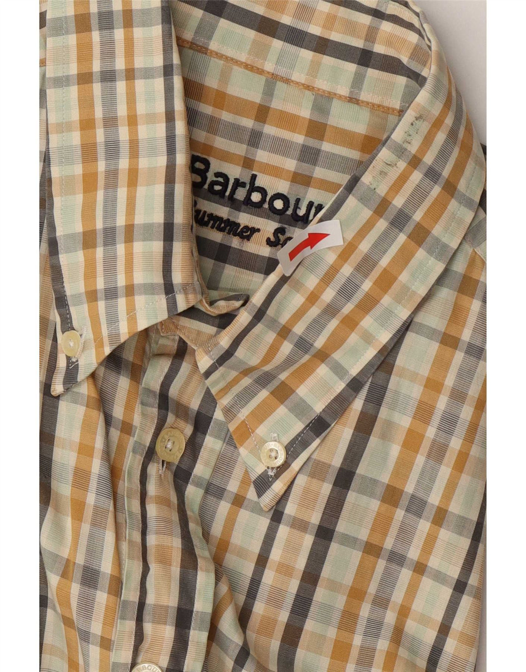 Barbour herreskjorte stor beige ternet
