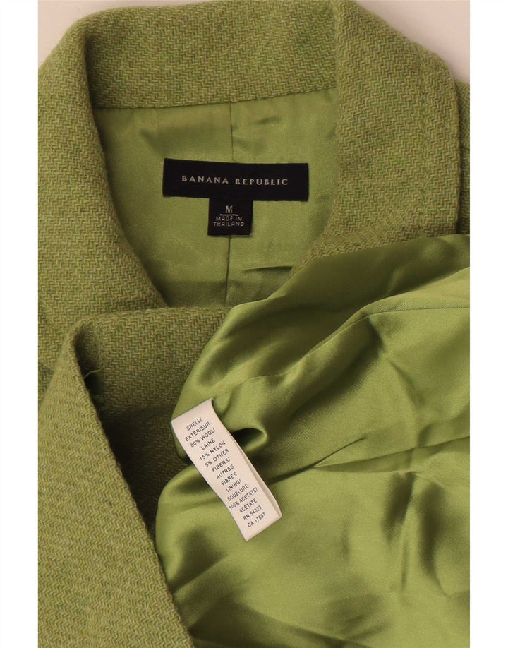 Banana Republic Dame 4 Button Military Blazer Jacket UK 12 Medium Green