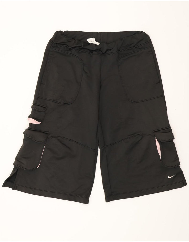 NIKE Bermuda sportsshorts til kvinder US 4/6 Small Black Polyester