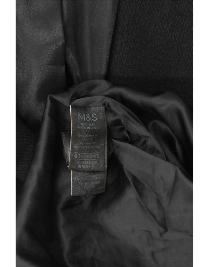 Marks & Spencer Dameoverfrakke UK 14 Stor sort polyester