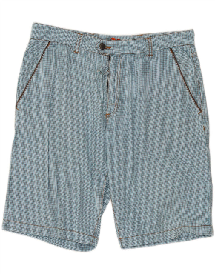 Sundek Herre Chino Shorts W33 Stor Blå Ternet Bomuld