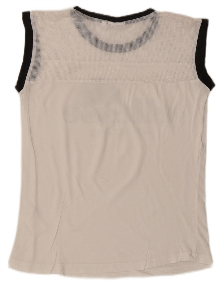 Ellesse Womens Grafisk Vest Top UK 10 Small White