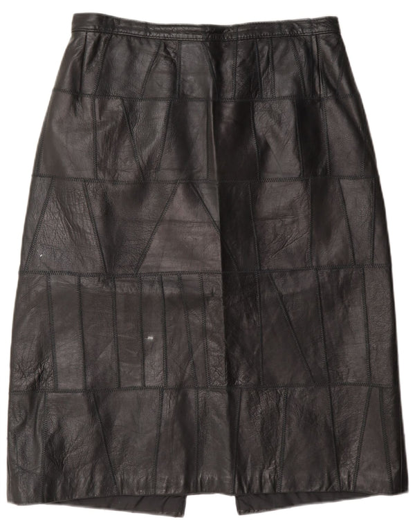 Vintage lædernederdel til kvinder W28 Small Black