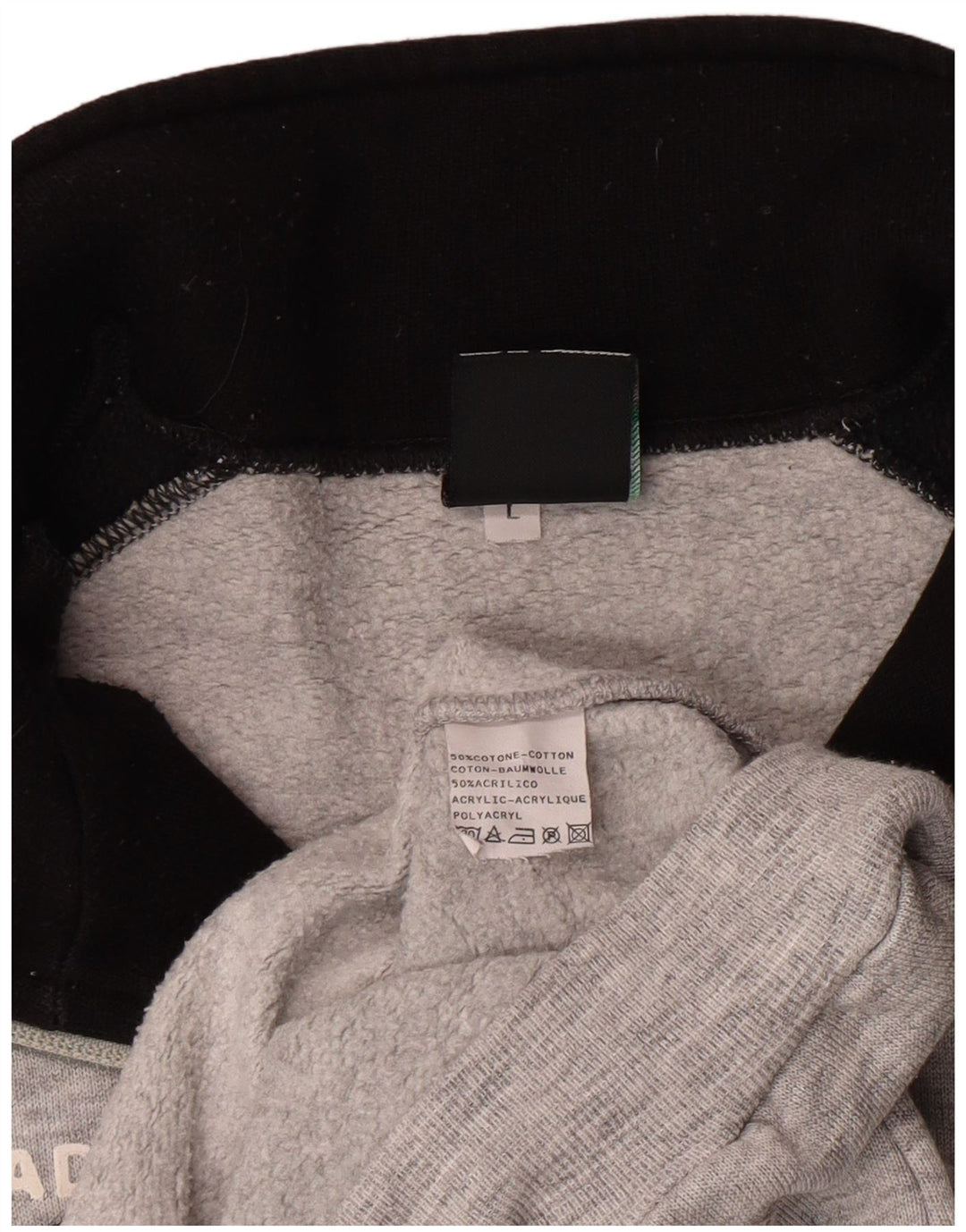 Diadora Herre lynlås-sweatshirt Jumper Stor grå Colourblock Bomuld