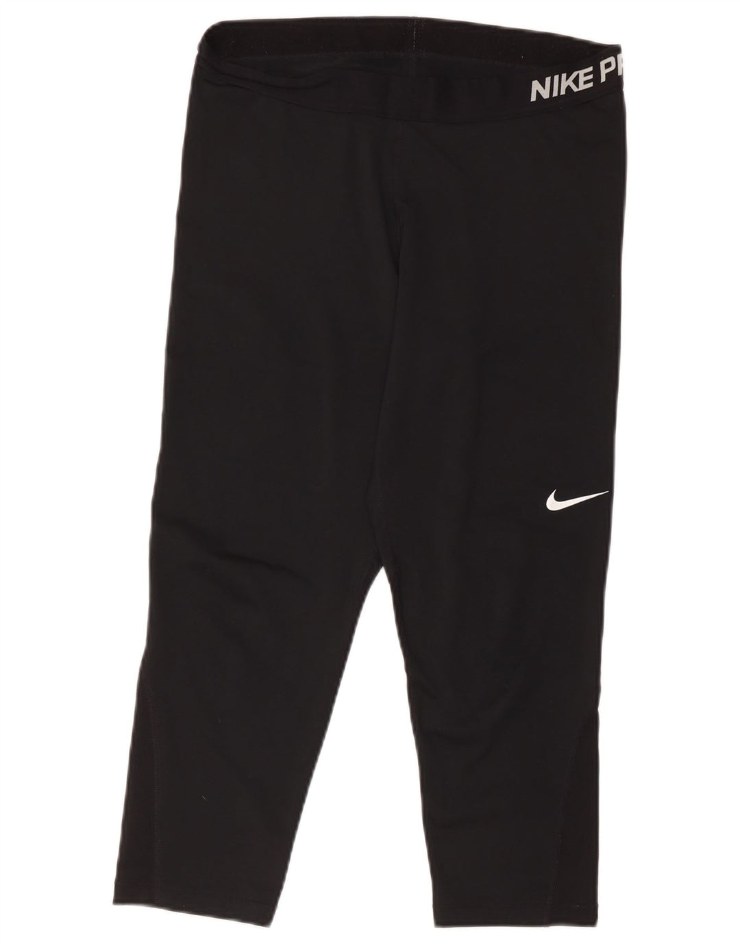 Nike Dame Dri Fit Grafiske Capri Leggings UK 18 XL Sort Polyester