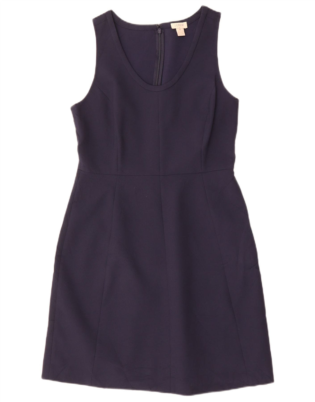 J. CREW Dame Ærmeløs A-line Kjole US 6 Medium Navy Blue Polyester