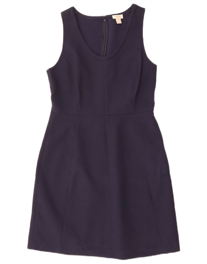 J. CREW Dame Ærmeløs A-line Kjole US 6 Medium Navy Blue Polyester