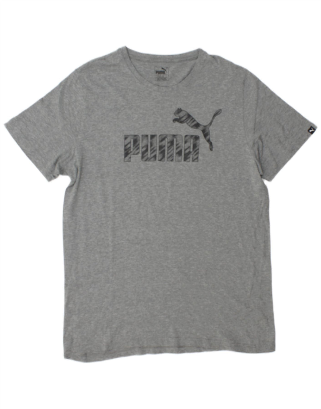 Puma Herre Grafisk T-Shirt Top XL Grå Bomuld