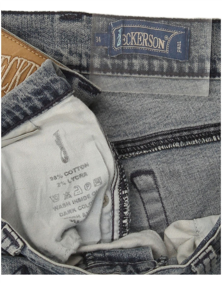 Jeckerson Straight Jeans til mænd W34 L33 blå bomuld