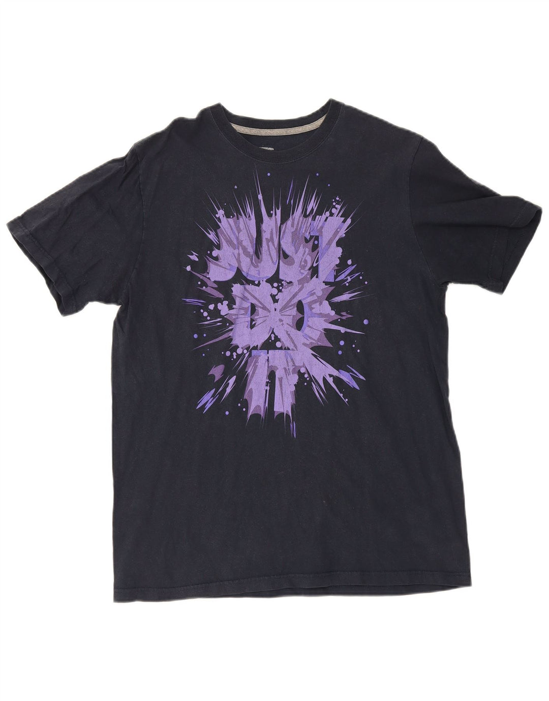 Nike Herre Regular Fit Grafisk T-Shirt Top Stor Sort Bomuld