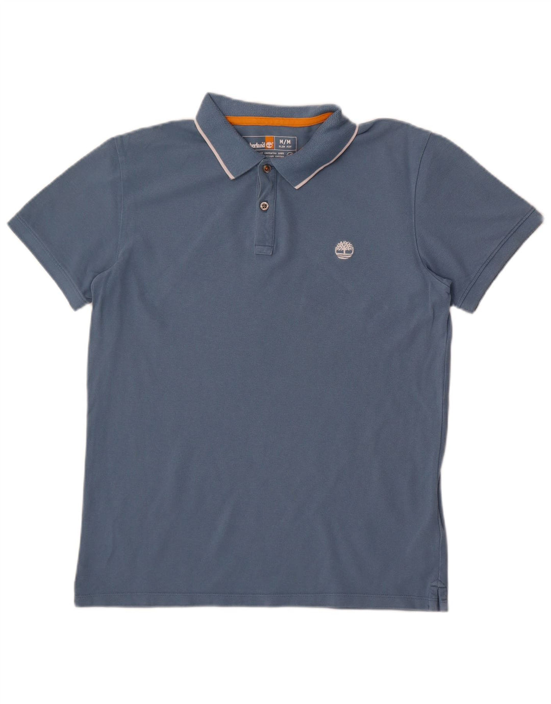 Timberland Herre Slim Fit Polo Shirt Medium Blue Bomuld
