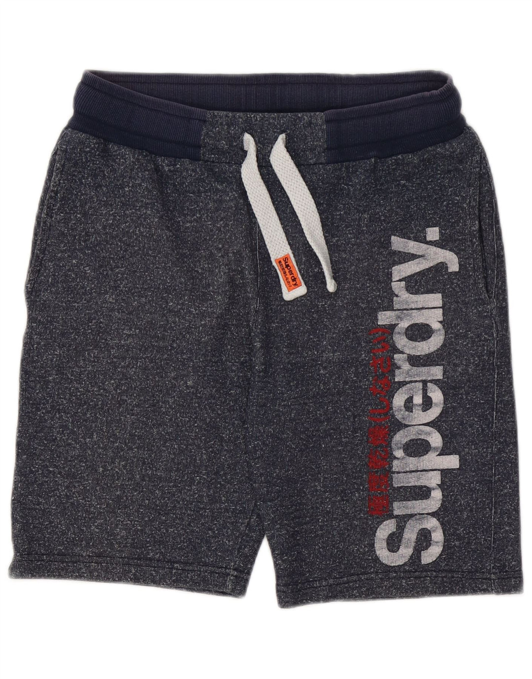 SUPERDRY Herre grafiske sportsshorts store marineblå flækkede