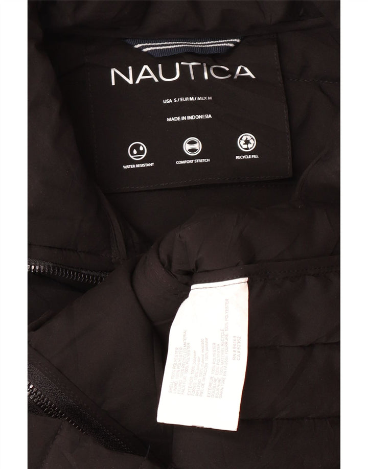 Nautica polstret jakke til kvinder UK 10 Lille sort polyester