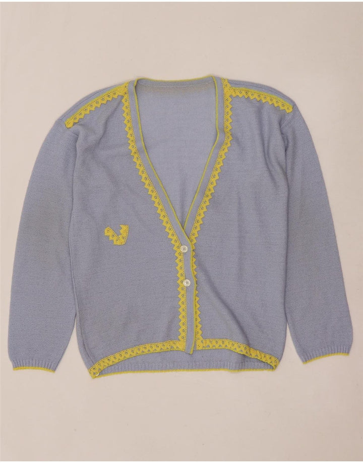 Vintage dame cardigan sweater UK 14 Medium Blue