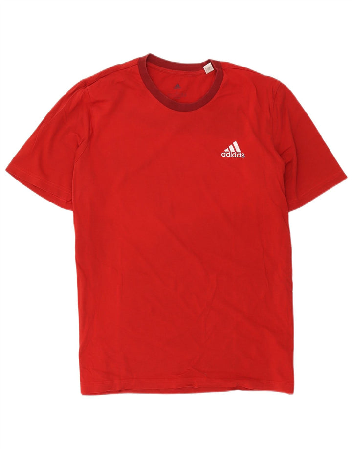 Adidas Herre T-shirt Top Large Rød Bomuld
